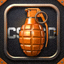 CSGO游戏图标，橙色手雷形状